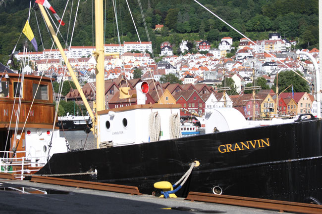 Boat docked in Bergen