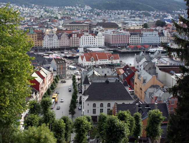 Bergen hillside view