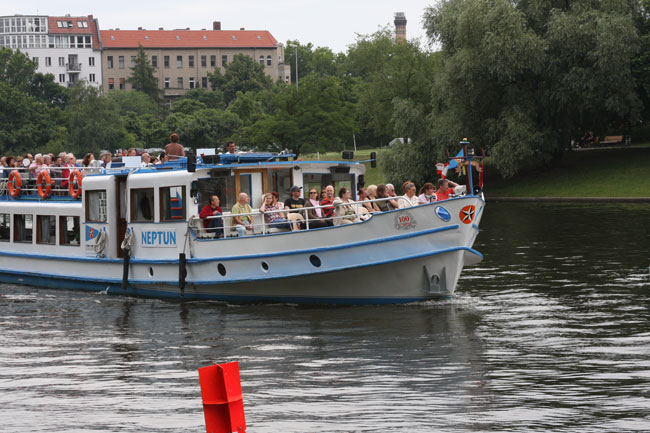 tourist boat on the canal