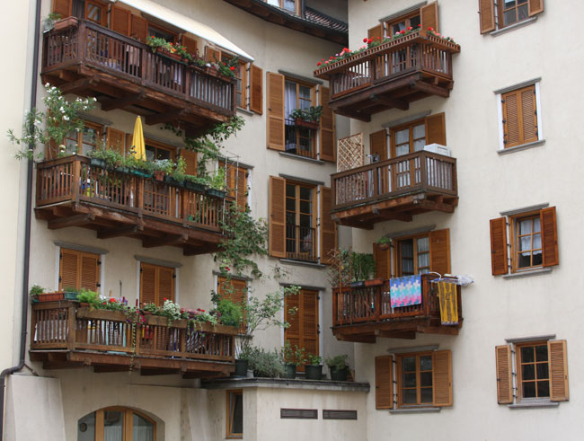 wood balconies