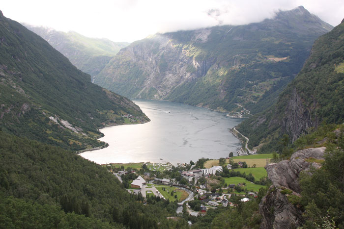 Geiranger village and fjord