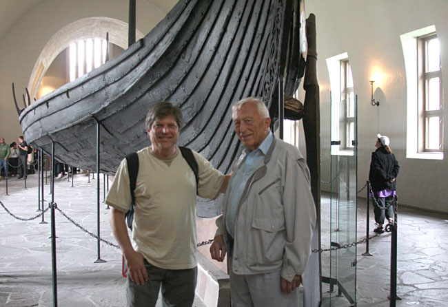 Erik and Bjørn at the viking ship museum