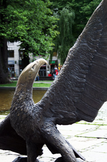 Eagle statue in Oslo park